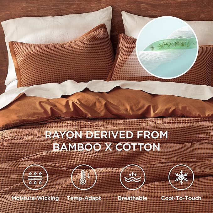 Bamboo Cooling Duvet Cover Set - King - 3 Piece