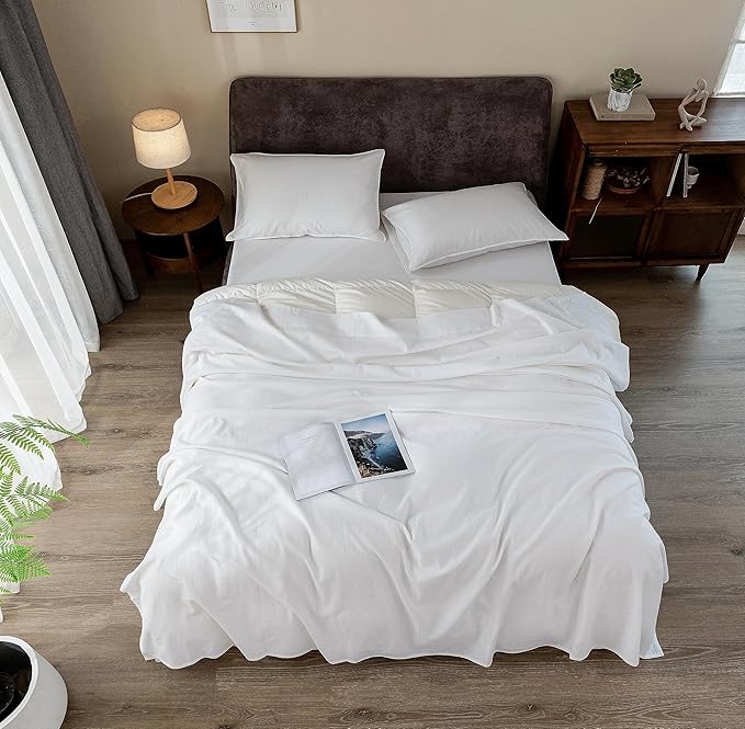 Linen Bed Sheet Set - Queen - 4 Piece