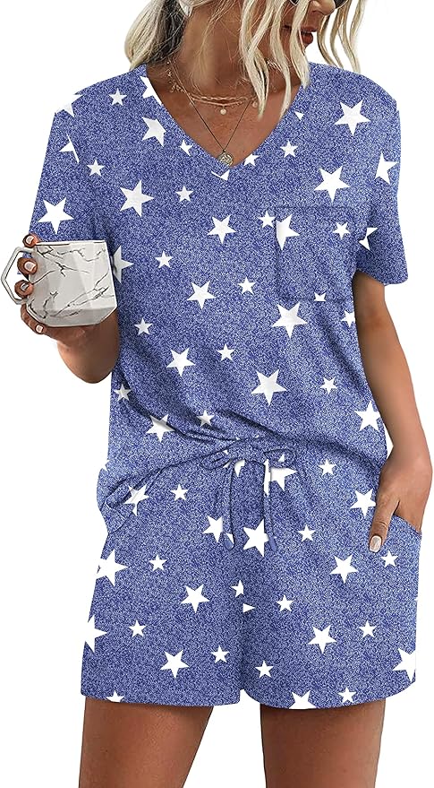Women's Pajama Set - Short Sleeve - 2 Piece