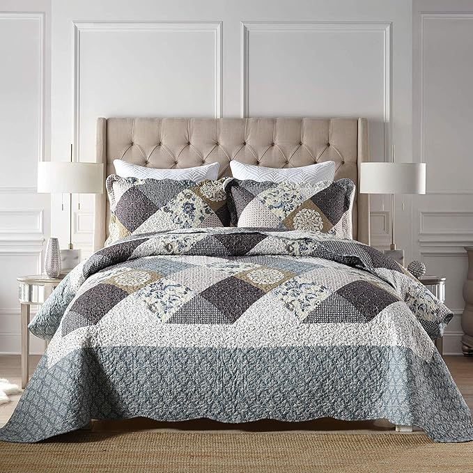 Microfiber Quilt Set - Queen - 3 Piece