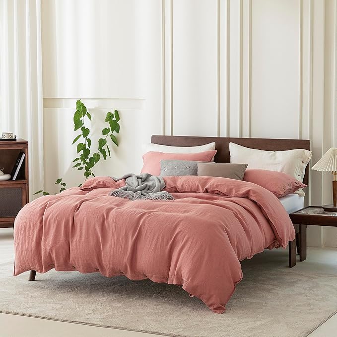 Linen Duvet Cover Set - Queen - 3 Piece