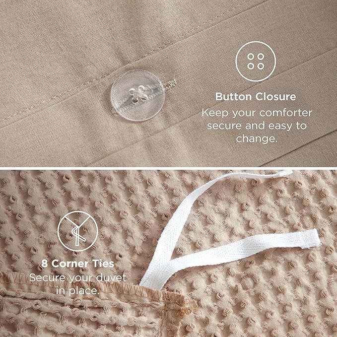 100% Cotton Duvet Cover Set - King - 4 Piece